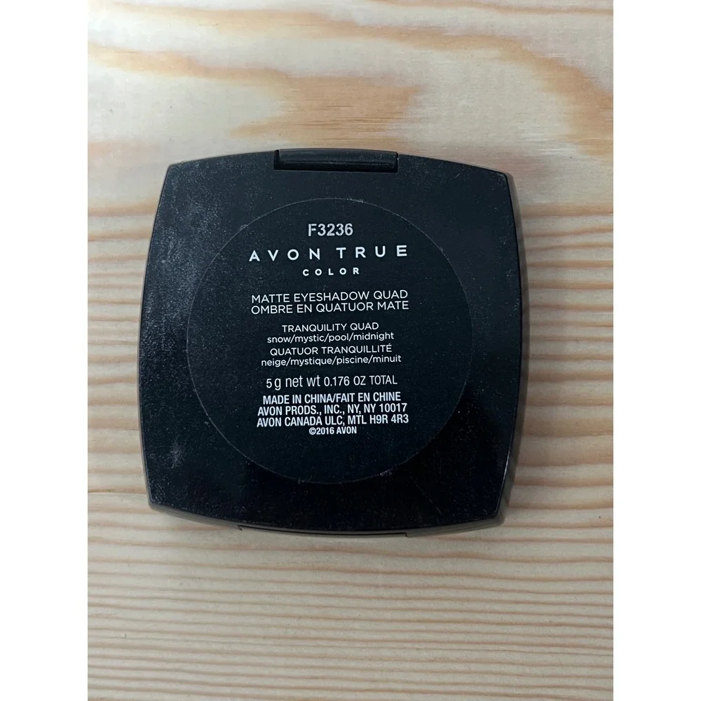 Avon True Color Matte Eyeshadow Quad Tranquility F3236 Blue Teal White 5g